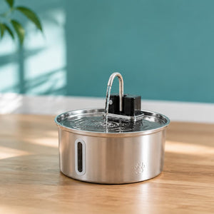 TrinkWolf Aqua 2.0 – Kabelloser Edelstahl-Trinkbrunnen für Katzen